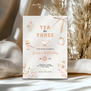 Invitation d'anniversaire pour filles pour un thé