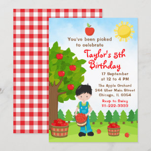 Invitation d'anniversaire pour garçon aux cheveux