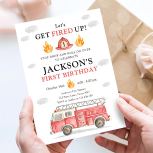 Invitation d'anniversaire pour garçon - Camion de