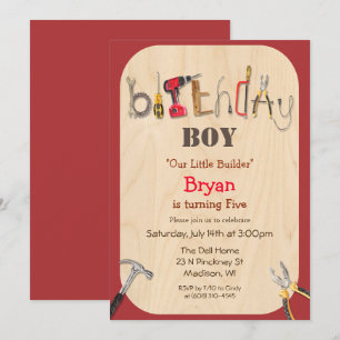 Invitation d'anniversaire pour garçon de tout âge 
