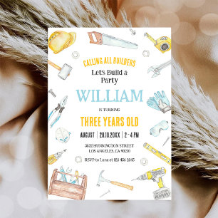 Invitation d'anniversaire pour garçons enfants Bât