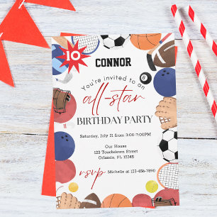 Invitation d'anniversaire pour garçons modernes et