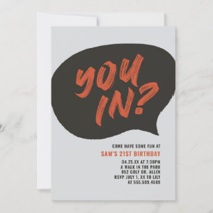 Invitation d'anniversaire pour hommes