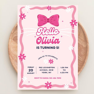 Invitation d'anniversaire pour joli petit chat, in