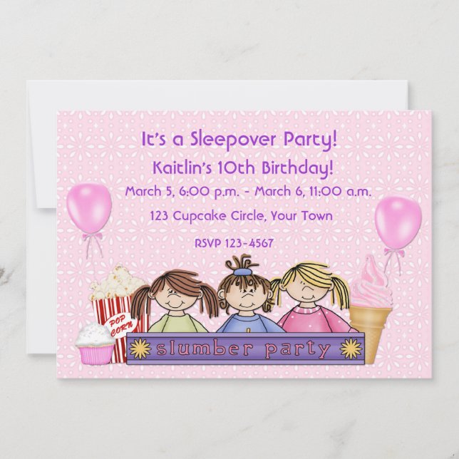 Invitation d'anniversaire pour la fête de la femme (Devant)