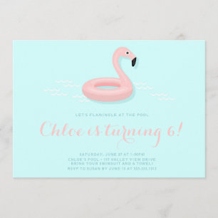 Invitation d'anniversaire pour la fête du Flamant 