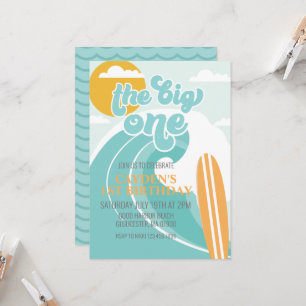 Invitation d'anniversaire pour la plage de la gros