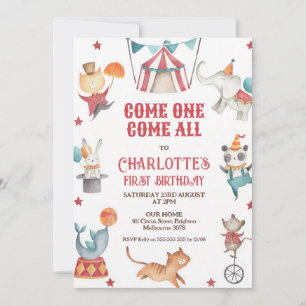 Invitation d'anniversaire pour le 1er anniversaire