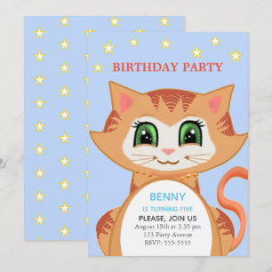 Invitation d'anniversaire pour le 5ème garçon au t