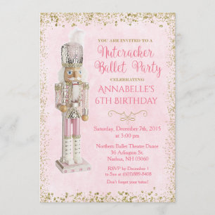 Invitation d'anniversaire pour le ballet Casse-Noi