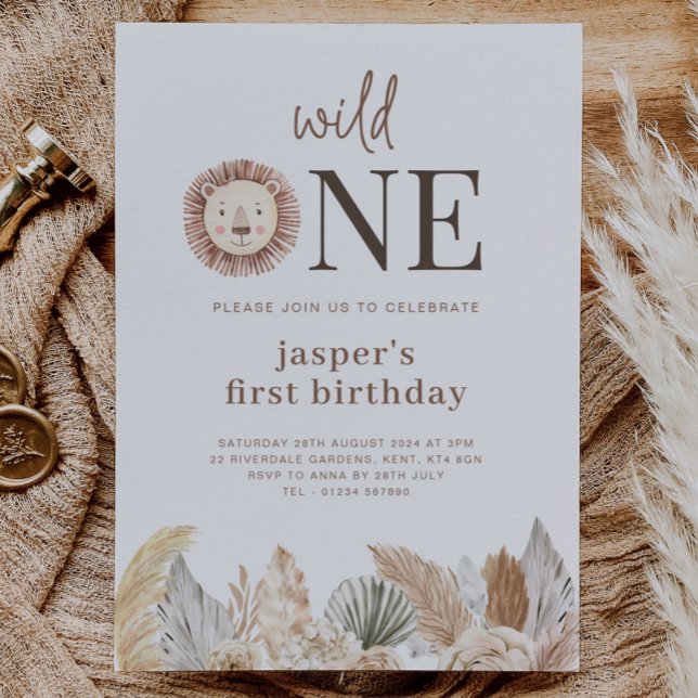 Invitation d'anniversaire pour le Wild One avec fe (Créateur téléchargé)