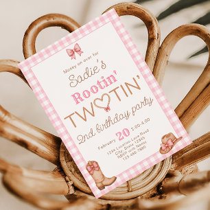 Invitation d'anniversaire pour les 2 ans de Rootin