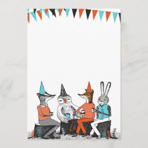 Invitation d'anniversaire pour les animaux de la f
