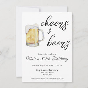 Invitation d'anniversaire pour les bières