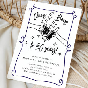 Invitation d'anniversaire pour les bières