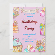 Invitation d'anniversaire pour les enfants
