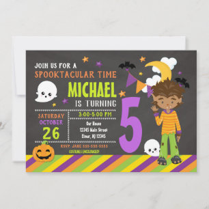 Invitation d'anniversaire pour les enfants d'Hallo