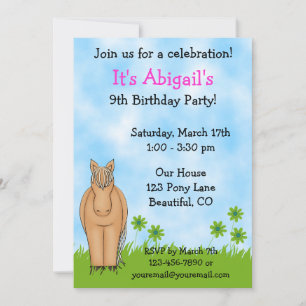 Invitation d'anniversaire pour les filles