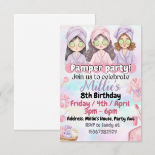 Invitation d'anniversaire pour les filles à la fêt