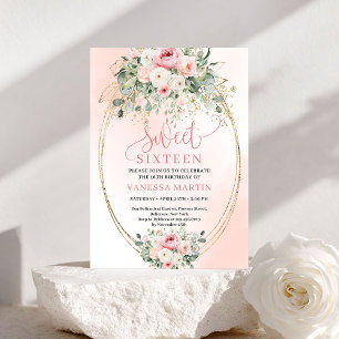 Invitation d'anniversaire pour les seize ans de Di
