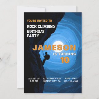Invitation d'anniversaire pour l'escalade