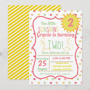 Invitation d'anniversaire pour nos petites filles
