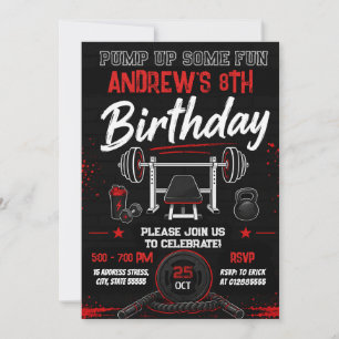 Invitation d'anniversaire pour salle de sport mode