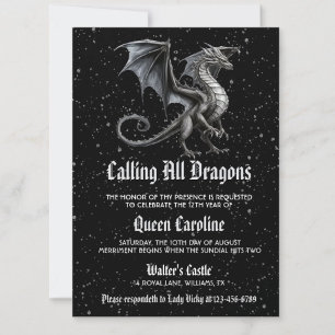 Invitation d'anniversaire pour tous les dragons