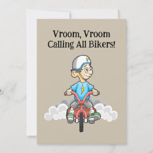 Invitation d'anniversaire pour tous les motards