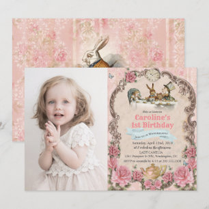 Invitation d'anniversaire pour tout âge - Alice au