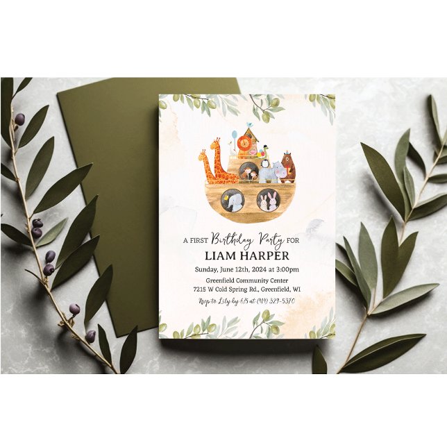 Invitation d'anniversaire pour tout âge - Arche de (Créateur téléchargé)