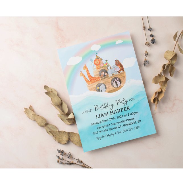 Invitation d'anniversaire pour tout âge - Arche de (Créateur téléchargé)