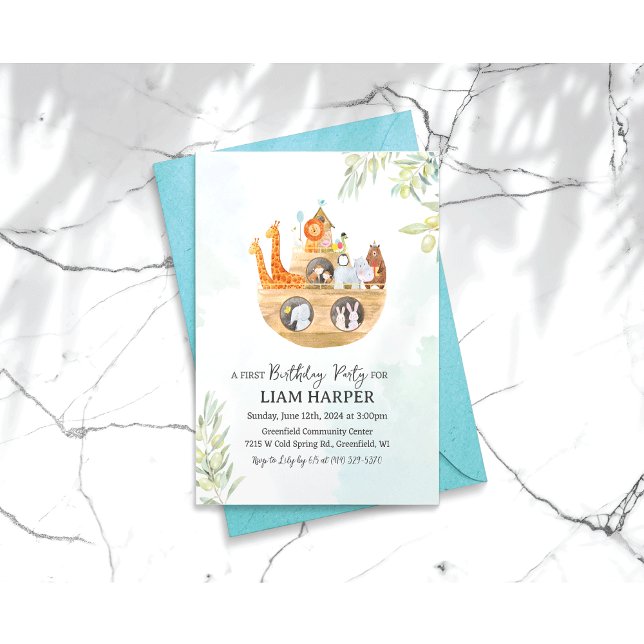 Invitation d'anniversaire pour tout âge - Arche de (Créateur téléchargé)