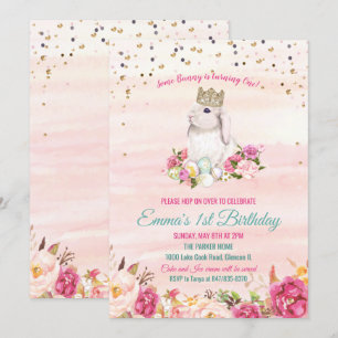 Invitation d'anniversaire pour tout âge - Un Lapin