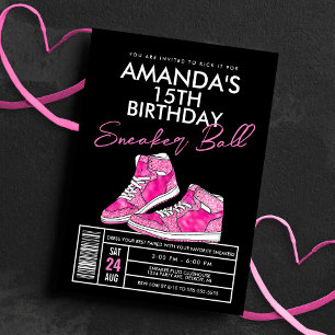Invitation d'anniversaire pour un bal de baskets r