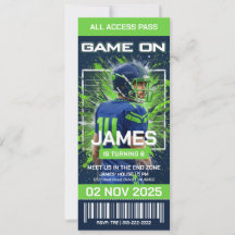 Invitation d'anniversaire pour un billet de footba