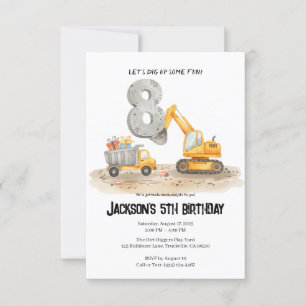 Invitation d'anniversaire pour un garçon de 8 ans 