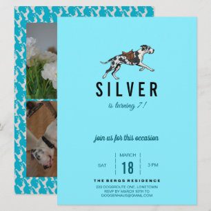 Invitation d'anniversaire pour un Grand Danois ave