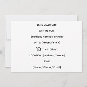 Invitation d'anniversaire pour un joueur, Annivers