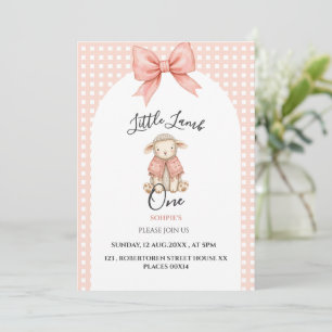 Invitation d'anniversaire pour un petit agneau
