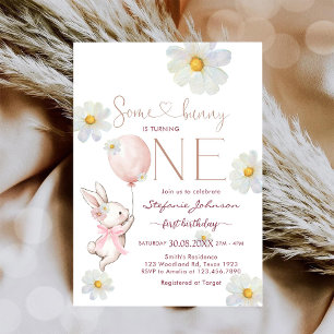 Invitation d'anniversaire pour un premier lapin