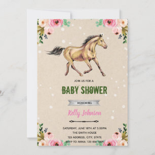 Invitation d'anniversaire pour une douche de cowgi