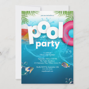 Invitation d'anniversaire pour une fête au bord de
