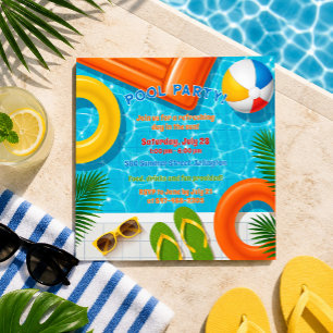 Invitation d'anniversaire pour une fête au bord de