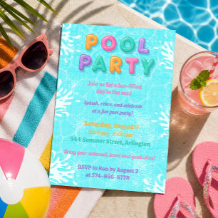 Invitation d'anniversaire pour une fête au bord de