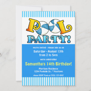 Invitation d'anniversaire pour une fête au bord de