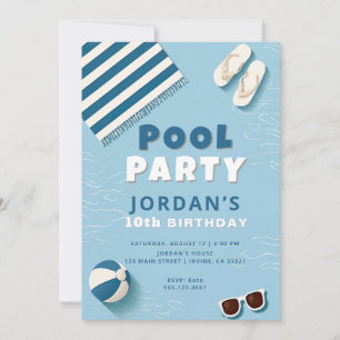 Invitation d'anniversaire pour une fête au bord de