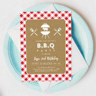 Invitation d'anniversaire pour une fête BBQ