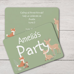 Invitation d'anniversaire pour une fête d'animaux