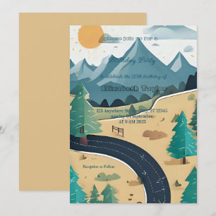Invitation d'anniversaire pour une fête de camping